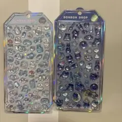 ボンボンドロップシール　シャーベット　みずいろ　よるねこ