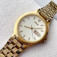 稼働/電池交換】SEIKO セイコー SX タンク メンズ腕時計 ゴールド