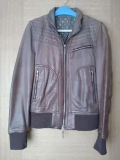JUNMEN ジュンメン レザージャケット メンズ ブラウン系 M