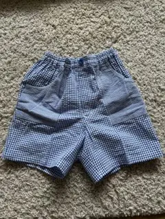 【新品未使用　familiar】チェック柄ハーフパンツ 120