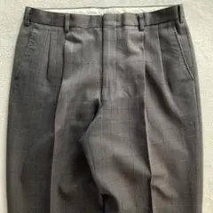 90s Vintage ワイドスラックス ツータック チェック シティボーイ