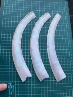 夜光貝　3枚セット　螺鈿細工　ハンドメイド　ハンドクラフト　ネイル用シェルパーツのサムネイル