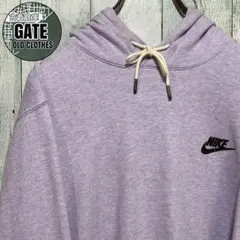 NIKE ナイキ　ワンポイントロゴ スウェットパーカー 薄紫 LARGE レア色