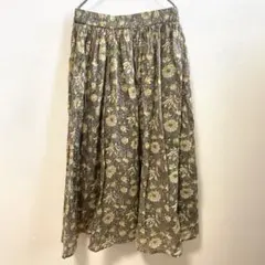 ボリュームたっぷり！サマンサモスモス【F】カジュアル花柄ロングスカート　マキシ丈