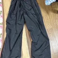 サイズサイドストライプ黒シャカシャカパンツ