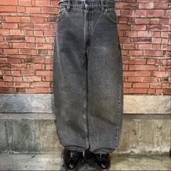 古着 90s USA製 先染め Levi's 550 ブラックデニム アメカジ