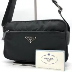 ✨ギャランティ付✨プラダ ショルダーバッグ 三角ロゴ シルバー金具 ナイロン 黒