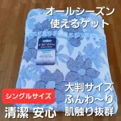 オールシーズン使えるケット 肌触りの良い ご家庭で丸洗い可 肌掛け布団 BL③のサムネイル