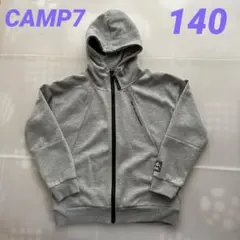 CAMP7 ロゴジップパーカー　グレー