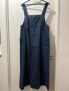 ジャンパースカート　デニム風