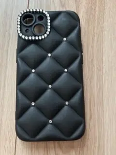 キルティングデザイン iPhoneケース 黒