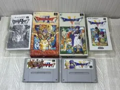 2本 SFC ドラゴンクエスト5 天空の花嫁 6 幻の大地 外箱付き 動作OK