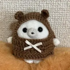 くま レインコート 帽子 ミニビーンズ あざらし ぬい服 着ぐるみ ハンドメイド