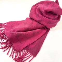 美品 カシミヤ100% COACH コーチ シグネチャー総柄 マフラー ショール