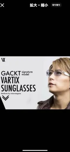 VARTIX ガクト着用モデルサングラス vs-01 VARTIX ヴァティックス サングラス VS-01 GACKTモデル スクエア