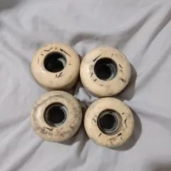 スケートボード ウィール 4個セット アイボリー