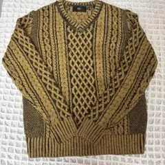 AZUL by moussy ケーブルニット Vネック S