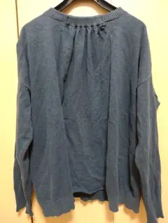 tumugu 長袖 コットントップス ネイビー