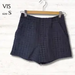 ヴィス VIS ショートパンツ 総柄 黒 S 秋冬