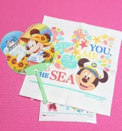 ミッキー ハンドタオル＆うちわ