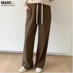 コーデュロイ　裏起毛　暖かズボン　新品未使用タグ付き　ダークブラウン　サイズM