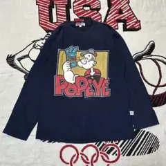 【レア】90s Popeye ポパイ ロンT ヴィンテージ フェードのサムネイル