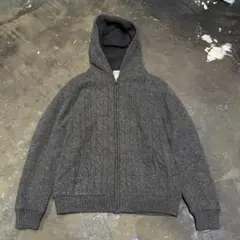 L.L.Bean 裏ボアフリース ウールニットジップアップパーカー XL グレー