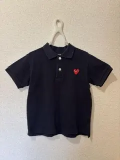 COMME des GARÇONS PLAYハートポロシャツ(Sサイズネイビー) - メルカリ