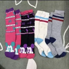 ⭐︎値下げ⭐︎ミッキー・ミニー キッズ靴下 4足セット　スキーソックス