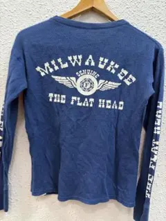 フラットヘッド THE FLAT HEAD 　袖プリントサーマル Ｔシャツのサムネイル