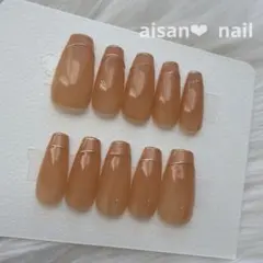 No.12 シンプルフレンチネイル　春ネイル