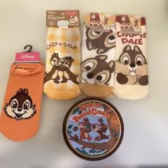 チップとデール 靴下 ニットボトルカバー 菓子空き缶セットのサムネイル