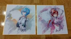 エヴァンゲリオン キャラクター色紙 2枚セット