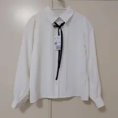 Honeys ピンタックブラウス 黒リボン付き SS COLZAのサムネイル