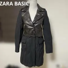 ザラ【S】 リアルレザージャケット ダブルライダース　コート　牛革　黒色