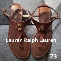 【ジャンク】Lauren Ralph Lauren ブラウン トングサンダルのサムネイル