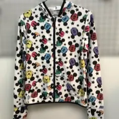 A945 ディズニー　ラッシュガード　日除　フード付き　ミッキーマウス　総柄　M