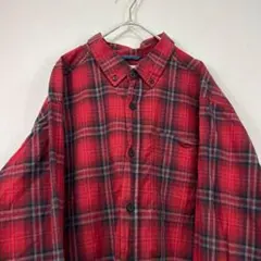 USA古着 コロンビア columbia コットン シャツ 赤 アウトドア