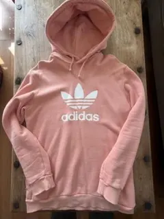 adidas アディダス パーカー トレフォイルロゴ ピンク