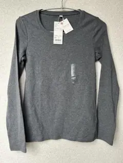 グレー コットン 長袖Tシャツ M