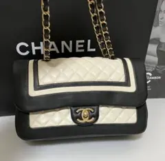 超美品★シャネル マトラッセ チェーン ショルダー バッグ バイカラー 正規品
