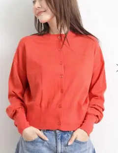 Cocoon ウォッシャブルバルーン袖ニット カーディガン