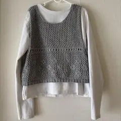 ZARA kids ニットベスト重ね着　長袖カットソー