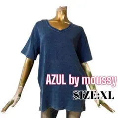 ⭐️A1393⭐️ AZUL ♥ Vネック ブリーチ ワッフル風 半袖 Tシャツ