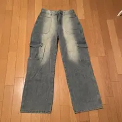 カーゴデニムパンツ Mサイズ ライトブルー