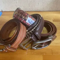 ば*様 Gevaert ベルト 4本セット レザー メッシュのサムネイル