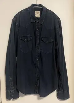 【GAP1969】ウエスタンデニムシャツ M スリムフィット 黒系