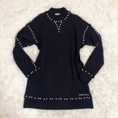 美品　adonisis saison パールイルミネーションスウェット　ブラック