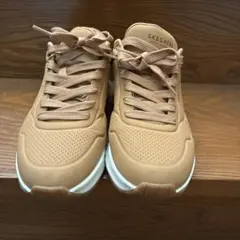 SKECHERS ベージュ スニーカー エアクッション付き26cm