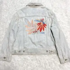 リーバイス Gジャン デニムジャケット 刺繍 花柄 赤タブ サークルR ブルー